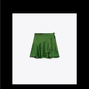 Zara Satin wrap skirt